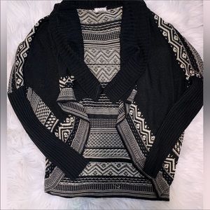 Eyeshadow black tribal cardigan